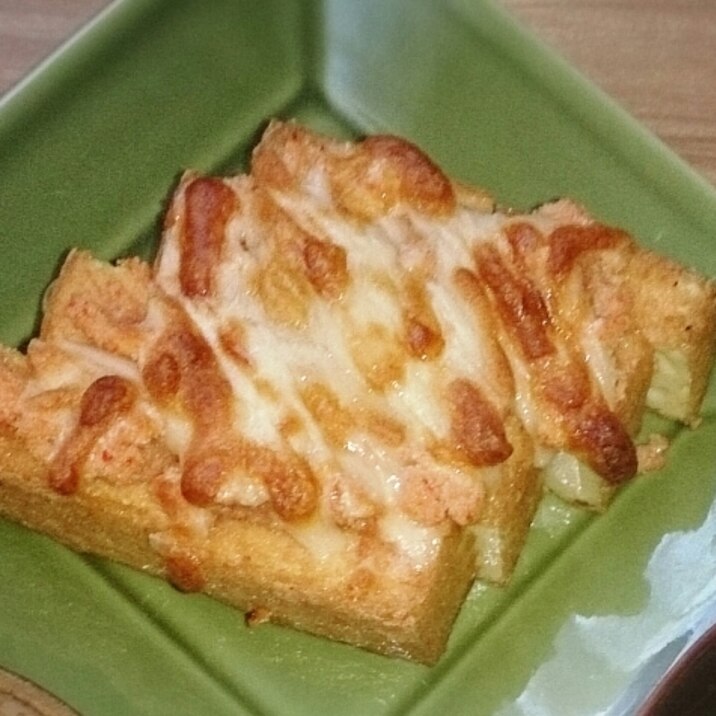 トースター3分★厚揚げ明太チーズ焼き